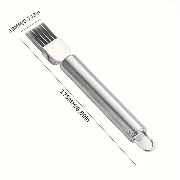 Kitchen Stainless Steel Onion Slicer Cutter Scallion Shredder Knife(2 pack) - Picture 12 of 12